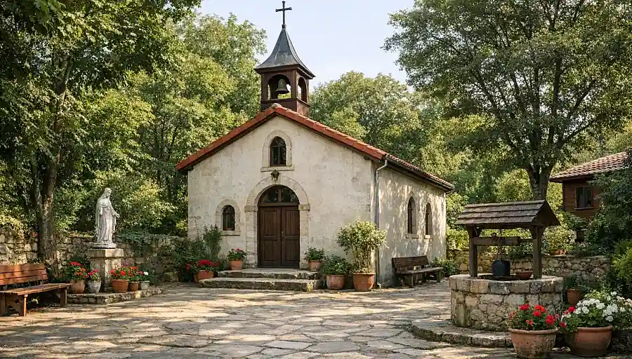 A modest historic church building in Polonezköy linked to the village’s Polish heritage