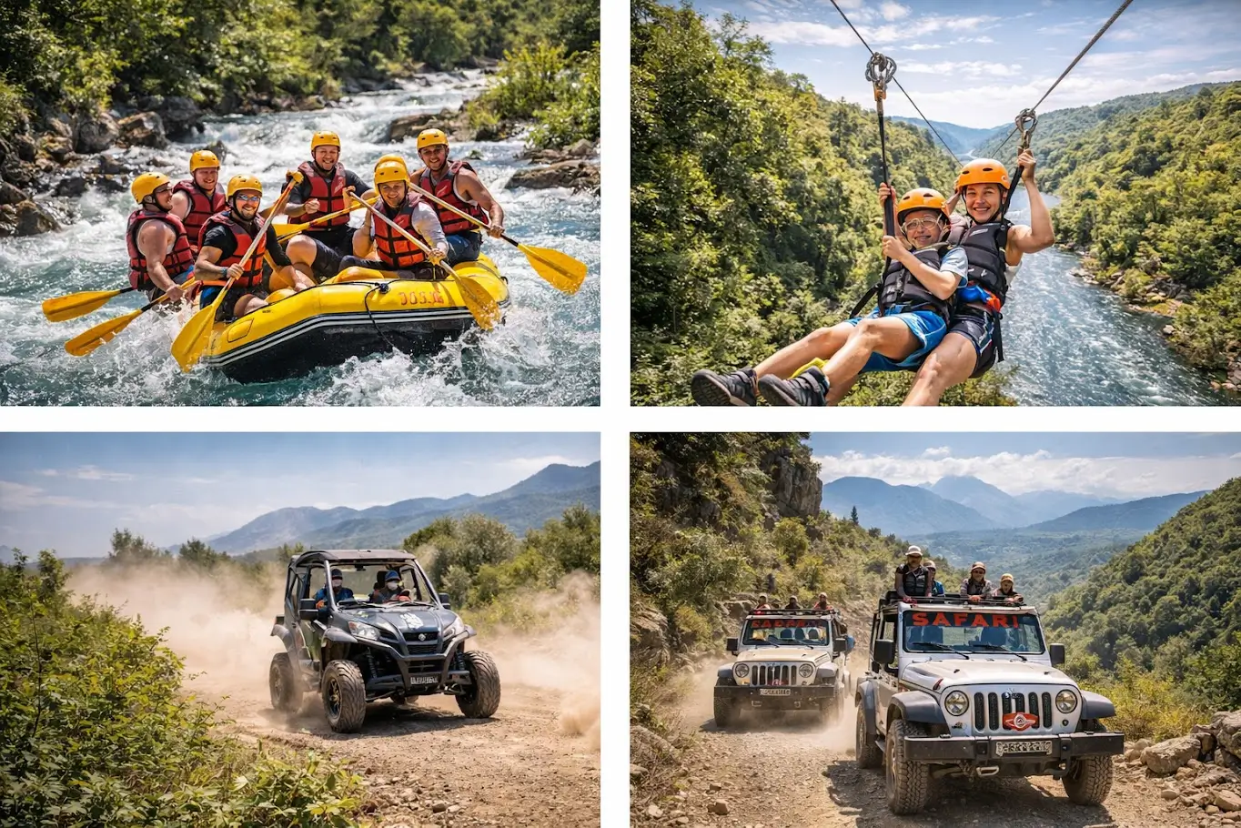Przygoda w Köprülü: Rafting, Buggy, Jeep, Tyrolka